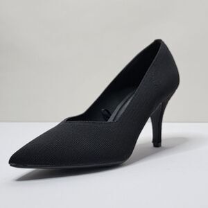 ALEXIS BENDEL Black Knit Heels